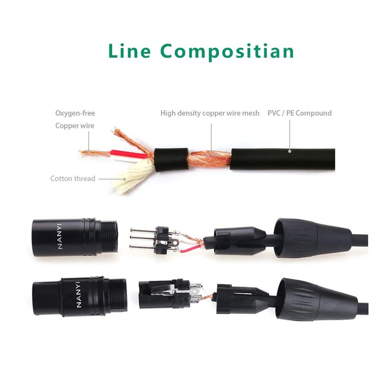 NANYI Microphone Cable XLR Female to XLR Male Patch Cables,1.6Feet - Image 4